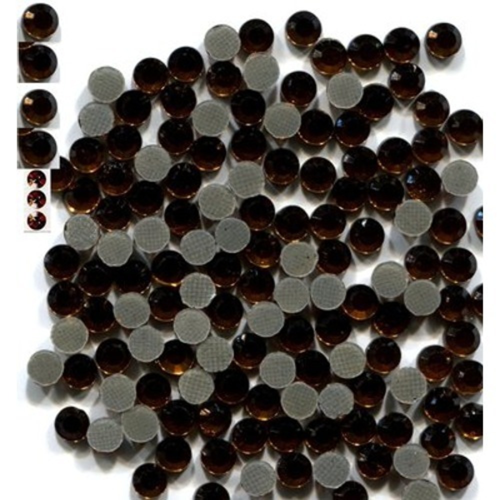 Rhinestones 16ss 4mm COFFEE Hot Fix Iron on 2 Gross 288 Pieces